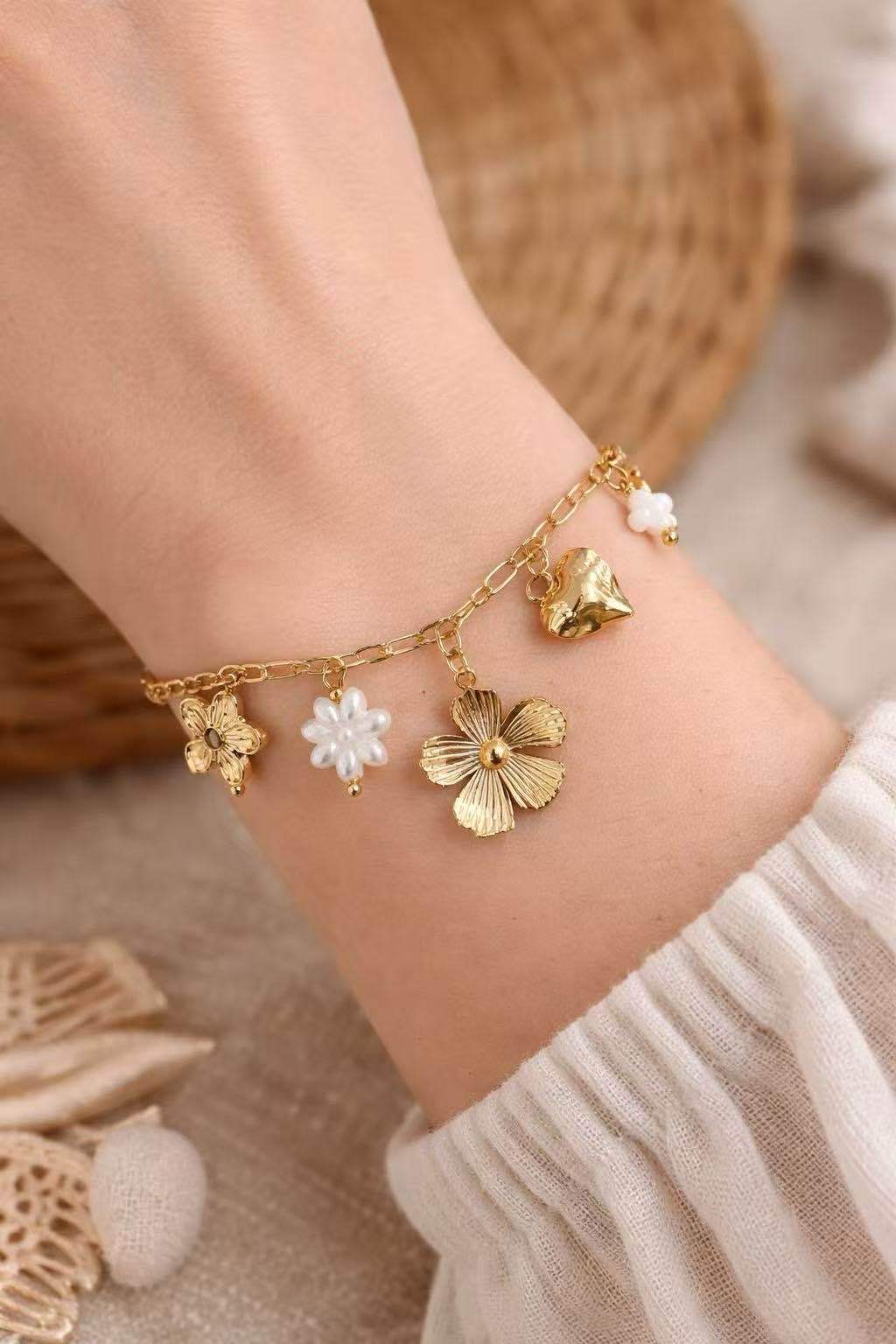 Bracelet breloques en acier Inoxydable